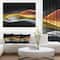 Designart - 3D Gold Silver Wave Design - Abstract Canvas art print